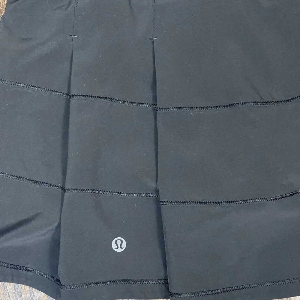 Lululemon Pace Rival Black Mid-Rise Skirt Skort Womens 6 Athletic Golf Tennis